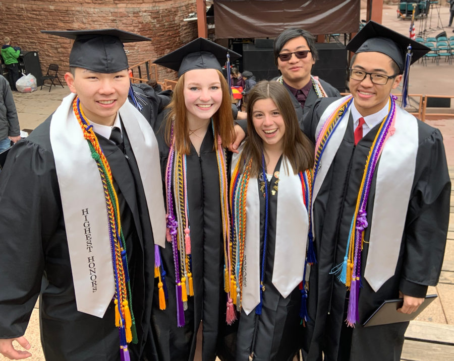 Former+HR+students+wore+their+cords+with+pride+at+graduation+last+May.++%28From+Left%3A+Jack+Liu%2C+Allison+Stiles%2C+Mayca+Saavedra%2C+David+Choe%2C+Jiawei+Yu%29.+Photo+courtesy+of+Mayca+Saavedra
