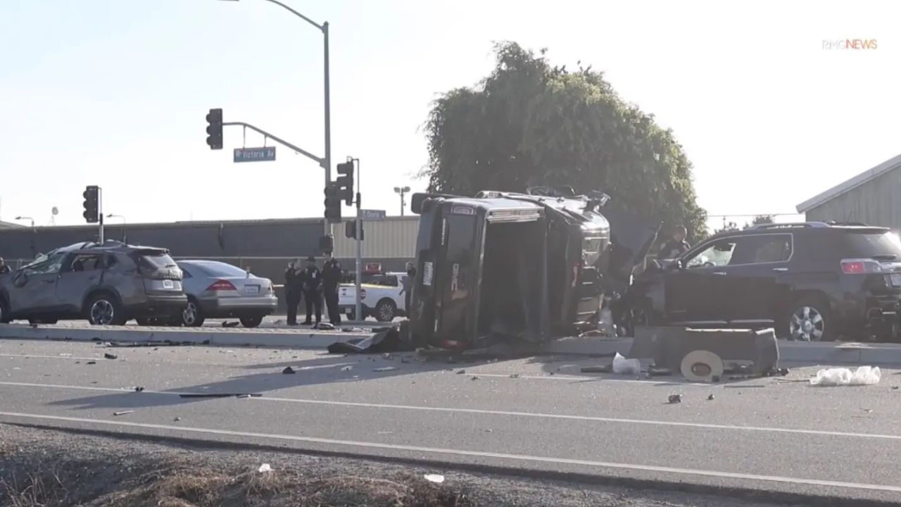 Two People Killed and Five Injured After Violent 7-Vehicle Collision Sends Mangled Cars Across Oxnard Highway